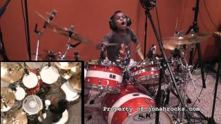 Foo Fighters  Best of You 6 Year Old Drummer Jonah Rocks [upl. by Enoek]