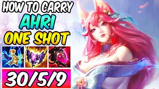 CLEAN ONESHOT AHRI MID CARRY S  Build amp Runes  Diamond Spirit Blossom Ahri  League of Legends [upl. by Aihceyt]