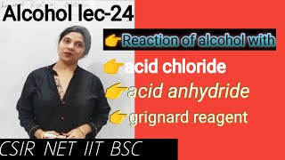 Chemical reaction of alcoholacetylation rxn and rxn with grignard reagentmechanismshort trick [upl. by Fidelity257]