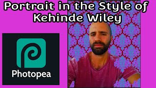 Photopea Portrait Tutorial  Kehinde Wiley [upl. by Atalante]