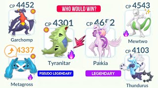 LEGENDARY vs PSEUDO LEGENDARY Pokémon Battle Pokemon GO [upl. by Asare]