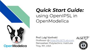 Quick Start Guide using OpenIPSL in OpenModelica [upl. by Annaoy]