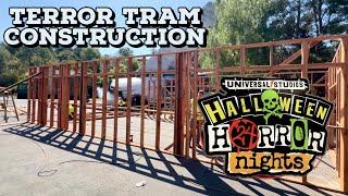 TERROR TRAM Construction Universal Hollywood Updates [upl. by Johnathan798]