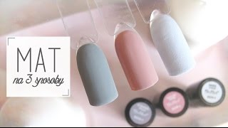 Matowy Manicure Hybrydowy  Jak Zrobić Matowy Efekt Na Paznokciach TUTORIAL [upl. by Eenafit]