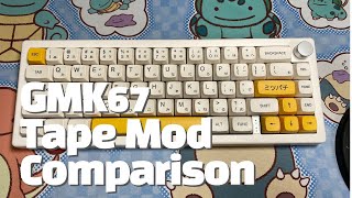 gmk67 tape mod comparison [upl. by Corty758]