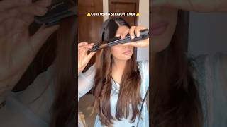 How to curl using straightener curlyhair hairstyle hairstyles contentcreator youtubeshorts [upl. by Emlynne]