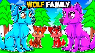 Having a WOLF FAMILY in Roblox [upl. by Ainafets426]