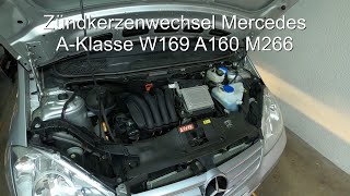 Mercedes AKlasse W169  Zündkerzenwechsel  Changing the Spark Plugs W245 [upl. by Tsui]