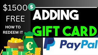 HOW TO REDEEM UNLIMITED PAYPAL GIFT CARDS 2024 FULL GUIDE [upl. by Enomyar773]