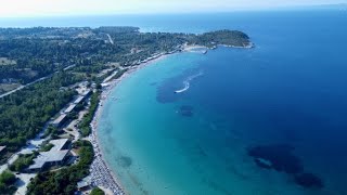 Paliouri Beach Halkidiki Greece 4k [upl. by Enyale682]