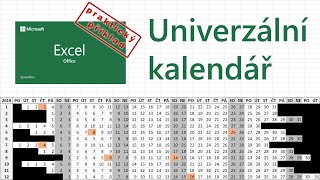 Excel  Univerzální kalendář praktický příklad [upl. by Aidualk]