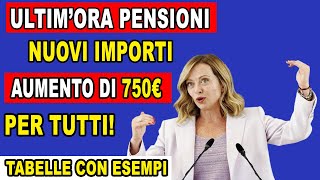 Aumento di €750 nelle Pensioni CONFERMATO SCOPRI SE SEI NELLA LISTA [upl. by Nirtak]