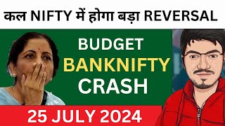 Nifty Prediction and Bank Nifty Analysis for Thursday  25 July 24  Bank NIFTY Tomorrow [upl. by Everett]