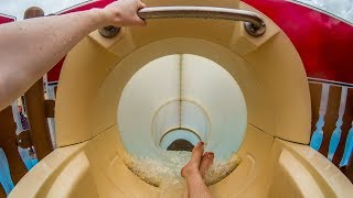 Water Slide Through the Floor Ship Wreck Island Waterpark Kissimmee Florida [upl. by Nelaf]