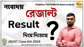 Navodaya Class 6th Entrance Exam Result 2024  Check Now [upl. by Aicekat]