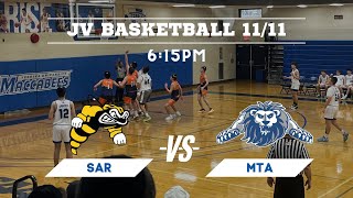 MTA Lions vs SAR Sting JV Basketball 1111 615 PM [upl. by Seraphine]