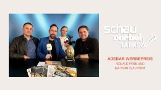 Adebar Werbepreis Interview mit Markus Klausner und Ronald Fenk [upl. by Enelrae]