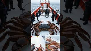 A colossal crab on the deck of a fishing boat [upl. by Nylodnarb]