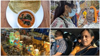 Healthy Pesarattu Dosai Inji Chutney Went to Kalakshetra Exhibition Sunday Outing with Family [upl. by Sidoeht871]