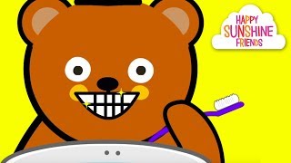 Teach kid brushing teeth  Kids healthy habits [upl. by Elahcar]