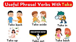 Useful Phrasal Verbs with Take in English  phrasal verbs with sentences  phrasal verbs [upl. by Allina346]