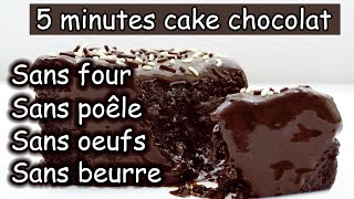 5 minutes cake chocolat sans four sans poêle facile et rapide [upl. by Aiduan356]