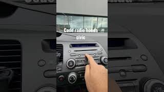 code radio honda civic honda civic code radio [upl. by Ruff]