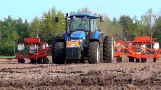 New Holland TM 155 met 12rij Gaspardo maiszaaimachine  Reimink Den Ham [upl. by Trab]