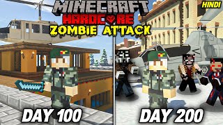 I Survived 200 Days in a Winter Zombie Apocalypse in Minecraft Hardcore [upl. by Kym]