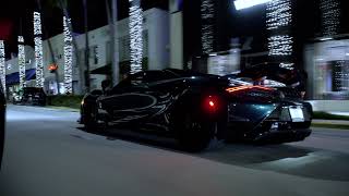 Mclaren 765LT Night Drive Miami Miles 4K [upl. by Ruhnke]