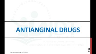 Antianginal Drugs Pharmacology Glyceryl trinitrateGTN β Blockers Nifedipine Nicorandil [upl. by Leahci554]