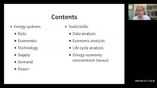 Lecture 1 Introduction  Energy Systems Analysis Open Course [upl. by Yelbmik]