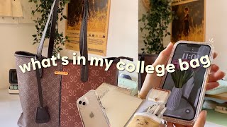 whats in my bag 2024 👜 uni bag tour schoolcollege essentials stationeries etc [upl. by Druce]