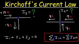 Kirchhoffs Current Law Junction Rule KCl Circuits  Physics Problems [upl. by Boothman]