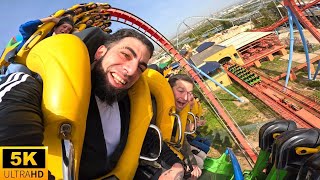 Dragon Khan POV 5K RiderCam 8 INVERSION LOOPER PortAventura Spain [upl. by Aivatnohs]