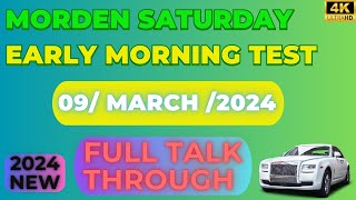 morden Real testroute Saturday early morning Instructor talk Through 2024  NEW  09th march [upl. by Nwahsear]