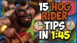 15 QUICK Tips About Hog Rider🔨  Clash Royale [upl. by Elfont]