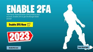 HOW TO ENABLE 2FA IN FORTNITE 2023 EASY METHOD [upl. by Akeylah588]