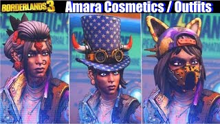 Borderlands 3  Amara Outfits Unlocked Showcase [upl. by Nuhsal110]