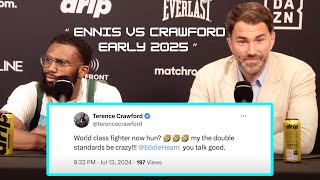 Boots Ennis FIRES BACK At Terence Crawford  Eddie Hearn Says Ennis vs Crawford EARLY 2025 [upl. by Lenox]