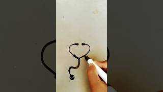 how to draw stethoscope 🩺 using ❤️shortsyoutubeshorts [upl. by Amrac]