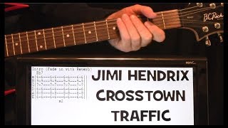 Jimi Hendrix Crosstown Traffic Guitar Chords Lesson amp Tab Tutorial [upl. by Eneloj]