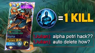 ALPHA PETRIFY  AUTO KILL THEY THINK IM USING CHEAT  most recommended build and emblem [upl. by Berny363]