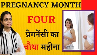 4th month Pregnancy me क्या होता है क्या करना चाहिए शिशु का विकास क्या खाना चाहिए  Hindi Video [upl. by Helbona]