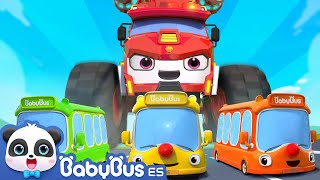 Salvemos al Pequeño Autobús  Camiones de Monstruo  Canciones Infantiles  BabyBus Español [upl. by Knox459]