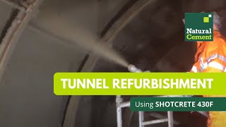 Colwall Rail Tunnel Refurbishment  Low Rebound DrySpray Concrete  Natural Cement Shotcrete 430F [upl. by Kazim]