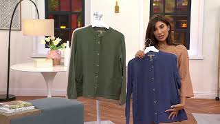 Denim Co Naturals Woven Gauze Jacket with Pockets on QVC [upl. by Gelman]