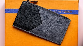 รีวิว Coin Card Holder Louis Vuitton ให้เห็น detail ของชิ้นงานอย่างละเอียด [upl. by Airdnek]