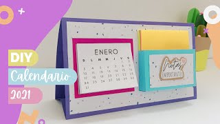 DIY PAPER CALENDAR CALENDARIO DE ESCRITORIO 2021🗓 Hecho a mano🙌🏼✨ [upl. by Barbe]