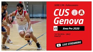 🏀 CUS Genova Basket vs Area Pro 2020  Serie CM [upl. by Hagen176]